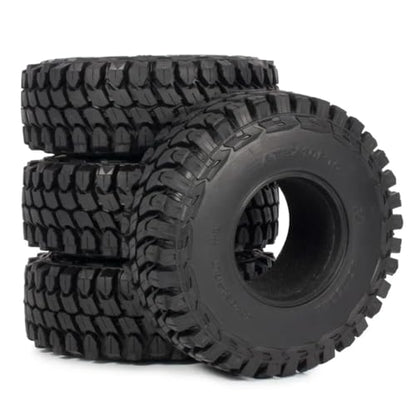 4Pcs Rubber 110x40mm 1/10 RC Crawler 1.9 Tires with Foam Inserts for Gen7 Gen8 SCX10 TRX4 Upgrades (D-110x40mm)