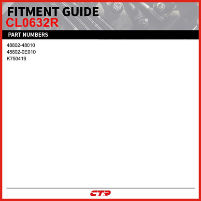 CTR CL0632R [OE Supplier] Front Right, Rear Right Stabilizer Bar Link Compatible with LEXUS, TOYOTA Vehicles - Replaces 48802-48010, 48802-0E010, K750419