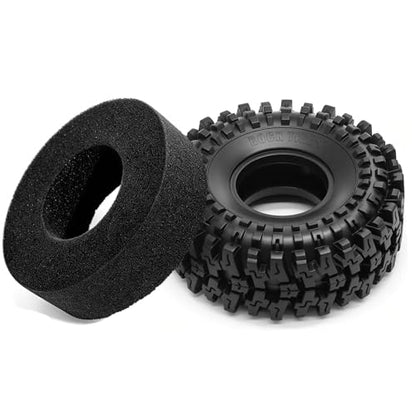 1.9 Inch RC Crawler Tires, Soft Rubber Mud Tyres with Foam Insert, 4PCS for 1/10 Rock Crawler TRX4 SCX10 D90 D110 Gen8