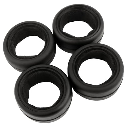 4-Pack 1/10 Scale RC On-Road Soft Tires 65mm Rubber Slick Wheels Tyres with Foam Insert Compatible with Traxxas 4Tec 2.0 Tamiya TT01 XV01 Kyosho WR8 Sakura WLtoys HPI Touring Car