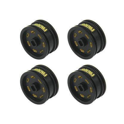 Brass 0.7" Wheel and Brass/Offset and 0.7‘’ Wheel Tire with Foam for SCX30 Cars Upgrade Parts 4pcs/Set (Brass 0.7" Wheel Offset) - color: Brass 0.7" Wheel Offset