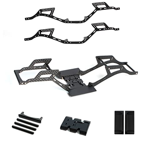RC Chassis Kit, Carbon Fiber LCG Chassis, Cheater Rigs Frame Rails, Gen2 Lightweight Thickened for 1/10 RC Rock Crawler Axial SCX10 I II Element Enduro (Gen2 LCG Chassis Kit)