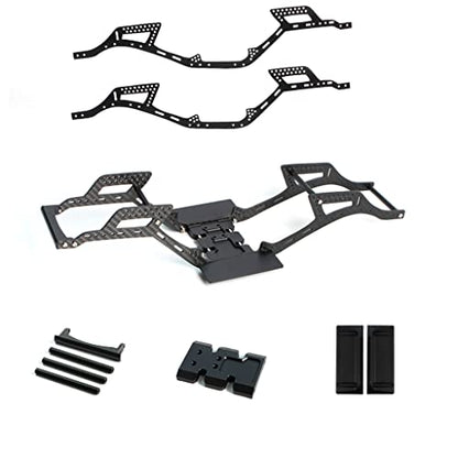 RC Chassis Kit, Carbon Fiber LCG Chassis, Cheater Rigs Frame Rails, Gen2 Lightweight Thickened for 1/10 RC Rock Crawler Axial SCX10 I II Element Enduro (Gen2 LCG Chassis Kit)