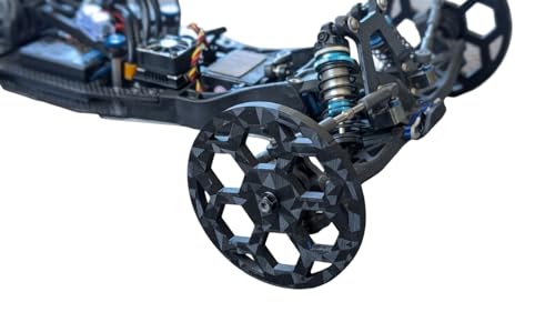 RC Setup Wheels for 1/10 Off Road Cars – Accurate Camber & Toe Setup Tool (Black) - color: Black