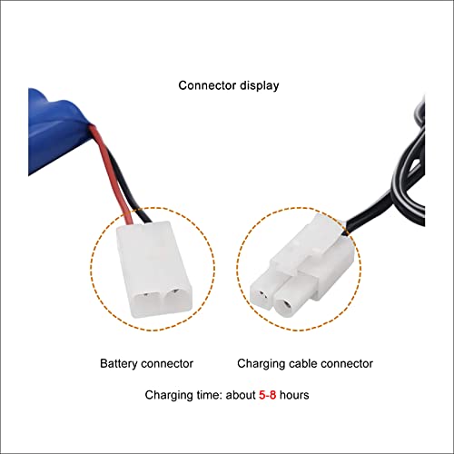 Qsmily® 9.6V Ni-MH Battery Pack, 2000mAh Rechargeable AA Battery with KET 2P Connector and USB Charger Cable, Suitable for RC Monster Truck, Battle Tank, Aircraft Carrier Model