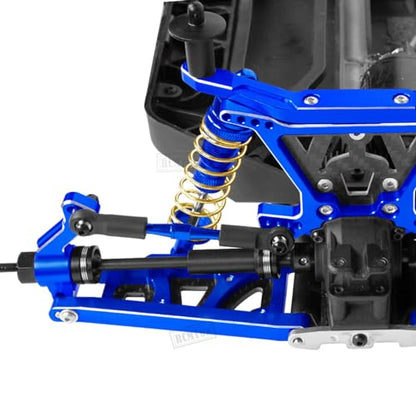 Aluminum Big Bore RC Shock Absorber Upgrades Part for 1/10 Slash 2WD 4x4,Stampede 2WD 4X4,Rustler 2WD 4X4,Hoss 2WD 4X4,Alloy 4PCS Front Rear RC Shocks w/Golden spring,Navy Blue - color: Navy Blue - Upgrades Part
