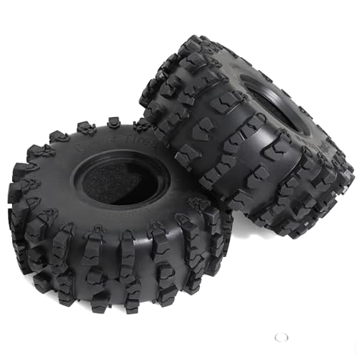 4PCS 2.2" RC Rubber Tires 150mm Crawler Tire with Foam Inserts Compatibale for 1/10 RC Crawler Axial SCX10 RR10 90053 AX10 Wraith 90056 90045