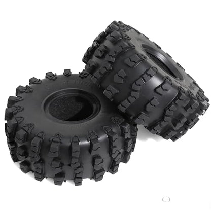 4PCS 2.2" RC Rubber Tires 150mm Crawler Tire with Foam Inserts Compatibale for 1/10 RC Crawler Axial SCX10 RR10 90053 AX10 Wraith 90056 90045