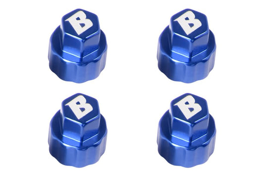 RC Crawlers Truck Upgrade Parts for FMS FCX24 FCX18 1/24 and 1/18 Scale : M3 1.0" Aluminum D-Hole Beadlock Wheels Hub Cover (4pcs) Blue - color: Blue