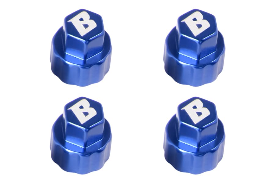RC Crawlers Truck Upgrade Parts for FMS FCX24 FCX18 1/24 and 1/18 Scale : M3 1.0" Aluminum D-Hole Beadlock Wheels Hub Cover (4pcs) Blue - color: Blue