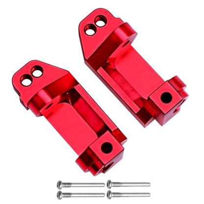 Aluminum Front Steering Blocks & Caster Blocks and Rear Stub Axle Carriers Upgrade Kit for 1/10 Traxxas Slash 2WD Stampede Rustler VXL, Replacement of 3632 3736 3752 (Red) - color: Red