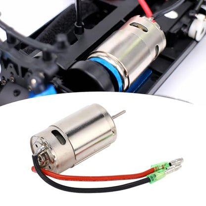 HERCHR 390 Brushed Motor, Waterproof Motor for 1/16 1/18 RC Cralwer Car 21000RPM High Torque Low Noise Stainless Steel RC Motor Replacement, Shaft 2.3mm/0.09in