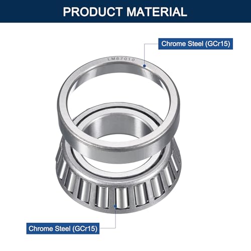 LM67048/10 Tapered Roller Bearing Cone and Cup Set | 1.25" Bore 2.328" OD 0.625" Cup Width, Chrome Steel Taper Bearings Set, ABEC-3 - size: LM67048/LM67010