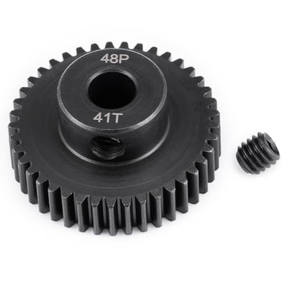 Steel 48P Motor Gear 5mm Bore 41T for 1/10 1/8 1/6 1/5 RC Buggy | Monster Truck Drift Car Off-Road Crawler Part Pinion Gears - size: 41T