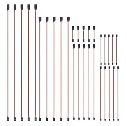 DIANN 30pcs Servo Extension Cable 3-Pin Extension Cord Wire Cable Connectors 3.95" 5.9" 7.9" 11.8" 19.7" 23.6" Servo Remote Control Cables