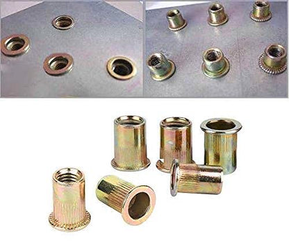 20-Piece Engine Dress up Kit: Aluminum Washers, Bolts & Rivet Nuts (Gold) - color: Gold