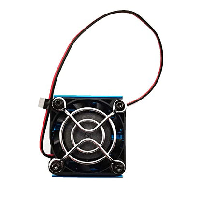 Alloy RC Motor Heat Sink Heatsink with 5V Cooling Fan for 540, 550, 3650, 3660, 3674 Brushless Motor for 1/10, 1/8 RC Car Truck Buggy Crawler (Blue)