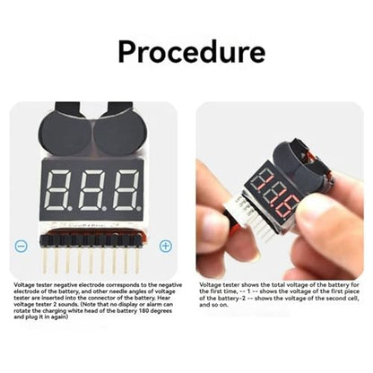 5X BBX1-8S 1-8S 2IN1 Lipo Battery Voltage Tester/Battery Voltage Checker Dual Speaker,Without Case