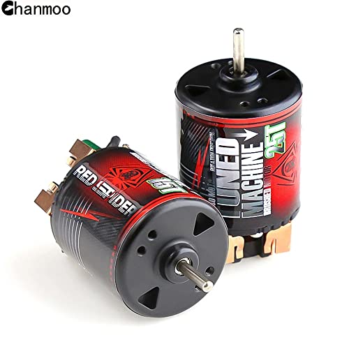 RC Car Motor Waterproof 540 Brushed Motor 15T 25T 35T 45T 55T 80T for 1/10 RC Crawler Car Axial SCX10 Scx24 Traxxas TRX4 AXI03007 90046 D90 Redcat Gen8 RC Monster Short Truck Car Boat (25T) - style: 25T