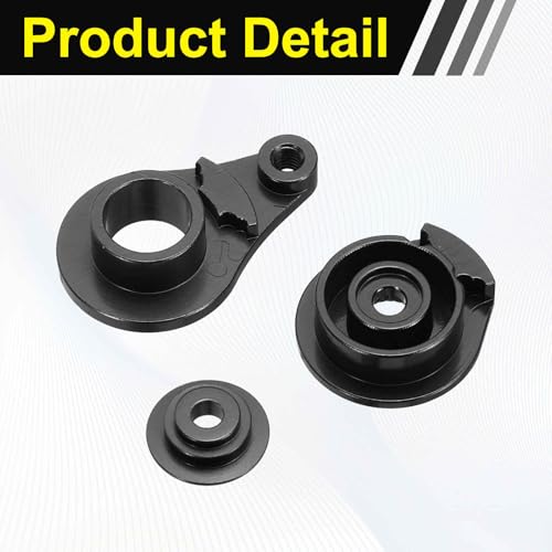 MECCANIXITY 2pcs 25T Servo Horn Arm Adjustable 1 Hole High-Torque Aluminum Alloy Servo Arm for 1/10 RC Model Car Truck Robot Boat Airplane, Black - color: Black