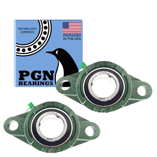 PGN UCFL206-20 (2 Pack) 2-Bolt Flange Bearing 1-1/4" Bore - size: 2, style: UCFL206-20