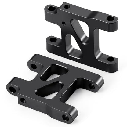 2PCS RC Aluminum Alloy Front Lower Swing Arm Suspension A-Arms Set Compatible with 1/10 Tamiya TA01 RC Car Upgrades (Black) - color: Black
