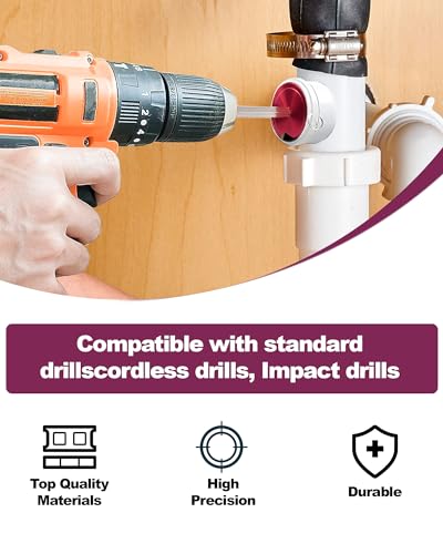 4 Pcs PVC Pipe Reamer Kit With 1-1/2inch, 2inch, 3inch, 4inch, 1 Carbide Insert, Aluminum PVC Fitting Saver, Plumbing tools for SCH40 - size: 4PCS Set (1-1/2", 2", 3", 4") + 1 Spare insert