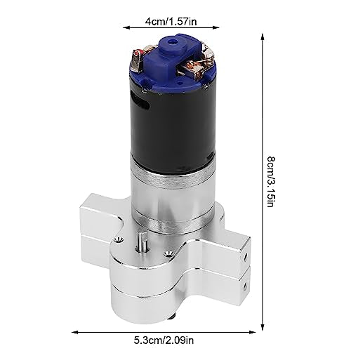 Metal Transfer Case RC Accessory for WPL Henglong B24 B16 B36, 370 CNC Aluminum Gearbox Replacement for RC Crawler Drivetrain Upgrade Kit