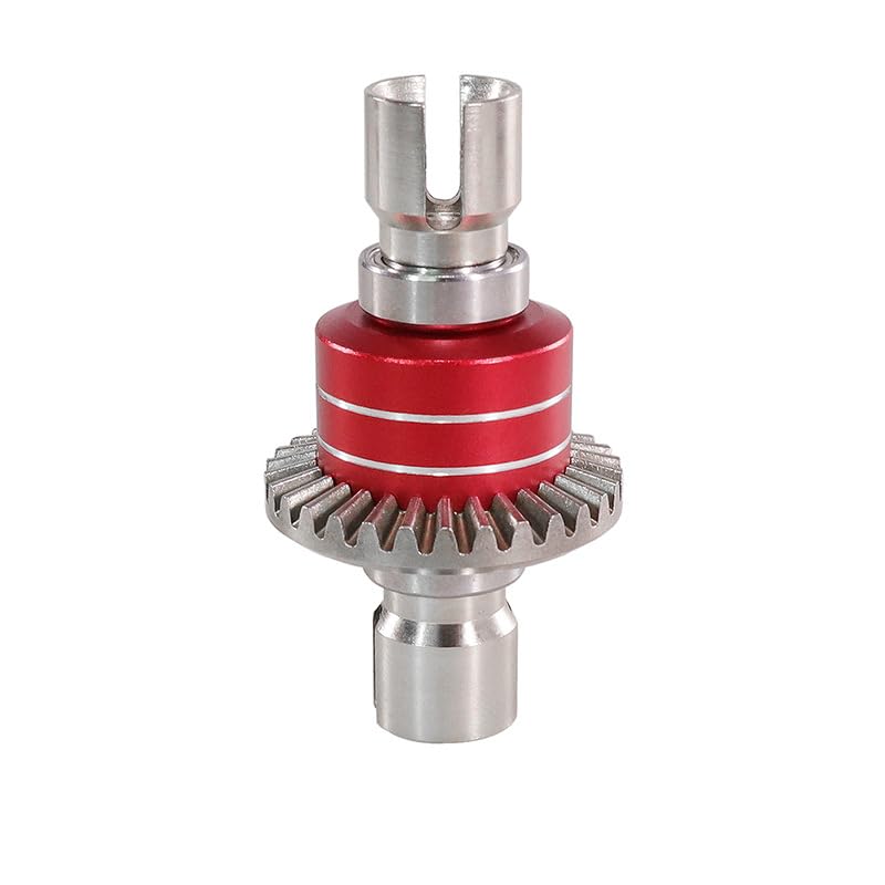 Metal Gear Differential Assembly Upgradeds for MJX Hyper Go 1/16 16207 16208 16209 16210 H16 H16PL M162 H16V3 H16BM 1/14 14301 14302 14303 RC Car (Red) - color: Red