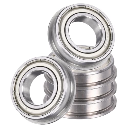 uxcell 5Pcs F6902ZZ Flanged Ball Bearings, 15 x 28 x 7mm Double Shielded Chrome Steel Deep Groove Bearing, ABEC5 - size: F6902ZZ 15 x 28 x 7mm
