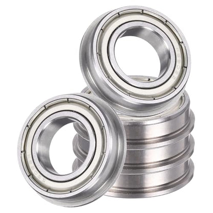 uxcell 5Pcs F6902ZZ Flanged Ball Bearings, 15 x 28 x 7mm Double Shielded Chrome Steel Deep Groove Bearing, ABEC5 - size: F6902ZZ 15 x 28 x 7mm