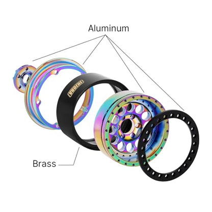 INJORA 224g Brass & Aluminum -10mm Offset Wheel for 1/10 RC Crawler (W2257)