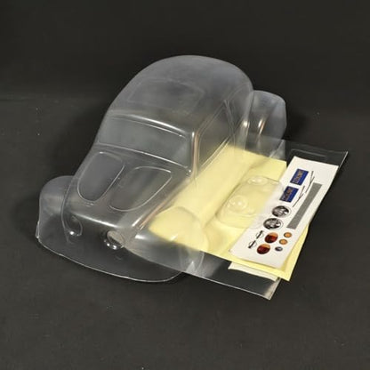 SANTAIZI 1/10 Scale Beetle Clear Body Shell Replacement for MT and Short Course Car Width 260mm with Decal Sheet