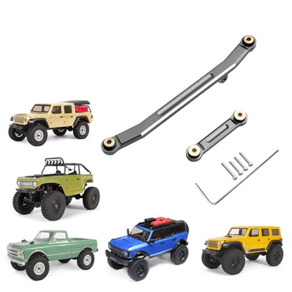 Aluminum Steering Rod Tie Links Set High Tightening Linkage for 1/24 RC Crawler Axial SCX24 Gladiator Deadbolt C10 Bronco B17 Upgrades