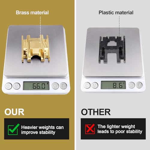 66g CrazyHobby Brass Skid Plate Transmission Mount Heavy Duty for TRX4M K10 High Trail F150 Bronco Defender 1/18 Crawler Car Upgrades (Gold) - color: Gold