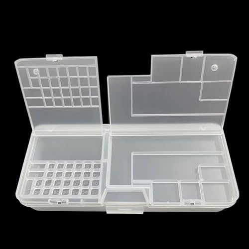 2 Pack Phone Repair Module Organizer Precision Component Storage Case Container Box Compartment Collector For iPhone Tiny Screws Screen Replacement Motherboard IC Chips Screwdriver Tool Parts