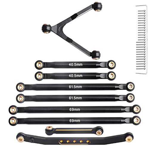1/24 RC Link Kit with Aluminum Front Steering Linkage Set Fits for Axial SCX24 Deadbolt AXI90081 1/24 RC Crawler Car Upgrade Parts