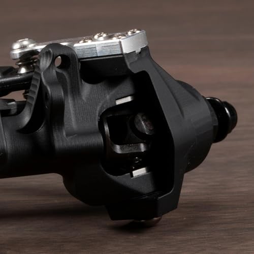 Machined Aluminum F10T Offset Straight Axle Set for 1/10 RC Crawler, Black | With AR44 30T 8T Gear Set, 192mm Hex to Hex Width, Fits VS4-10 SCX10 II Leaf Spring Chassis - color: Black
