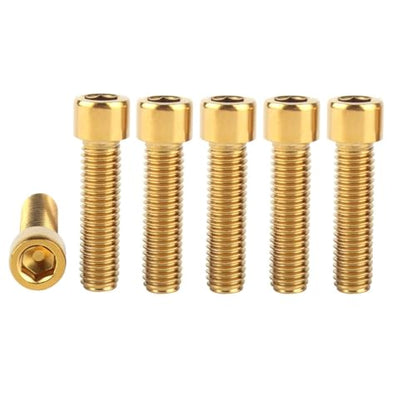 6Pcs Bike Screws M6x10 12 16 18 20 25 30 35mm Stainless Steel Socket Head Cap Allen Hex Bolt (Gold, M6 x30mm) - color: Gold, size: M6 x30mm