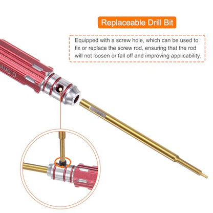 HARFINGTON 2pcs RC Hex Screwdriver 1.5mm Mini Titanium Hexagon Screwdrivers Wrench RC Hex Driver Repair Tool for Models Car Helicopter Boat, Purple - color: Purple, size: 1.5mm