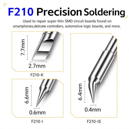 FNIRSI DWS-200 200W High Power Soldering Station Kit,2 Helping Hands | 3S Melting(212-842℉),6 F245 3 F210 Iron Tips,3 Display Modes, Pre-set 3 Temps,Precision Digital Solder for Electronics Repair