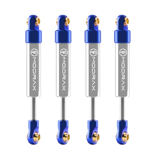 52mm Ultra-Thin Shock Adjustable Inner Spring for TRX4M, Blue Silver | CNC Aluminum Dampers, Multi Mode Adjustment, Low Friction Damping Shaft - color: Blue Silver