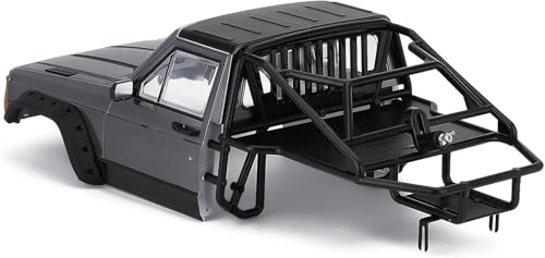 Hard Plastic RC Crawler Body Cab & Back-Half Cage Body Car Shell Upgrades Part for 1/10 RC Crawler Car for Axial SCX10 II 90046 TRX4 Redcat GEN8 (Grey) - color: Grey