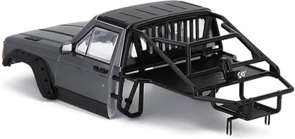 Hard Plastic RC Crawler Body Cab & Back-Half Cage Body Car Shell Upgrades Part for 1/10 RC Crawler Car for Axial SCX10 II 90046 TRX4 Redcat GEN8 (Grey) - color: Grey