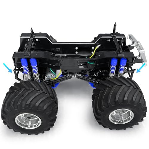 Aluminum Alloy Front and Rear Bumper Mount RC Crawler Car High Simulation CNC Metal Servo Mount Bumper Set Compatible with 1/10 Tamiya Clod Buster-4×4×4 RC Car Upgrade Parts
