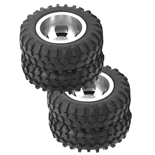 VGEBY RC Tires, High-Durability Rear Twin 1/10 Scale Off-Road Tires 55mm Diameter for RC Enthusiasts, Off-Road Racers, Competitive Events, Model Car Hobbyists