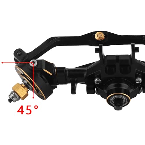 Brass Complete Front & Rear Axle Set with Brass Servo Mount and Steering Link for TRAXXAS TRX4M 1/18 RC Crawler Metal Upgrade Parts (Straight axle Set)