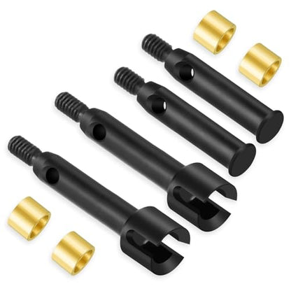 Hard Steel 1144 Front & Rear Axle Drive Shafts (+3mm Wide)/(+5mm Wide) CVD Driveshafts Upgrades Parts Accessories for 1/24 RC Crawler Car Losi Micro-B Buggy Replace (+3MM Wide) - color: +3mm Wide