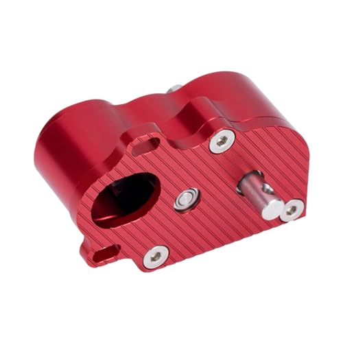 SCX10 TRX4 Gearbox,LCG Crawler R2 Metal Transmission Low Center of Gravity Gearbox for 1/10 RC Car SCX10 TRX4 RC4WD Capra Axle DIY Chassis(Red) - color: Red