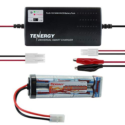 Tenergy Airsoft 8.4V 3800 mAh Flat NiMH Batteries - color: Battery + Charger